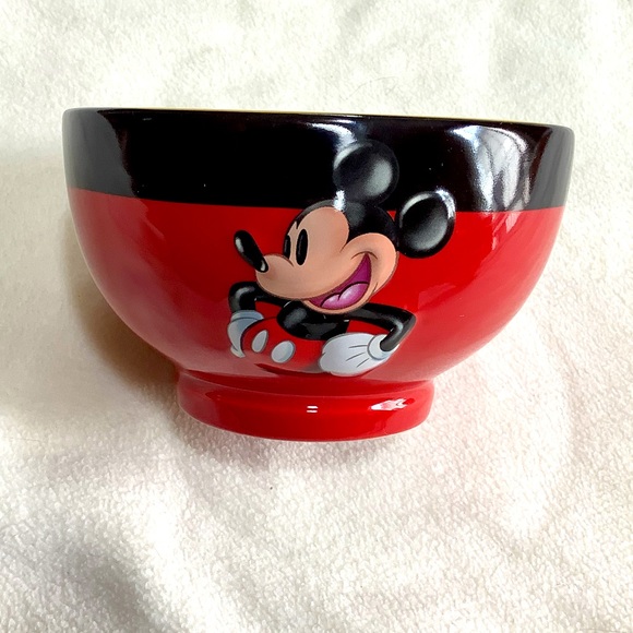 Disney Dining Authentic Disney Mickey Mouse 3d Cereal Soup Bowl